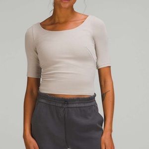 Lululemon Ribbed Micro-Modal Half Sleeve Tee